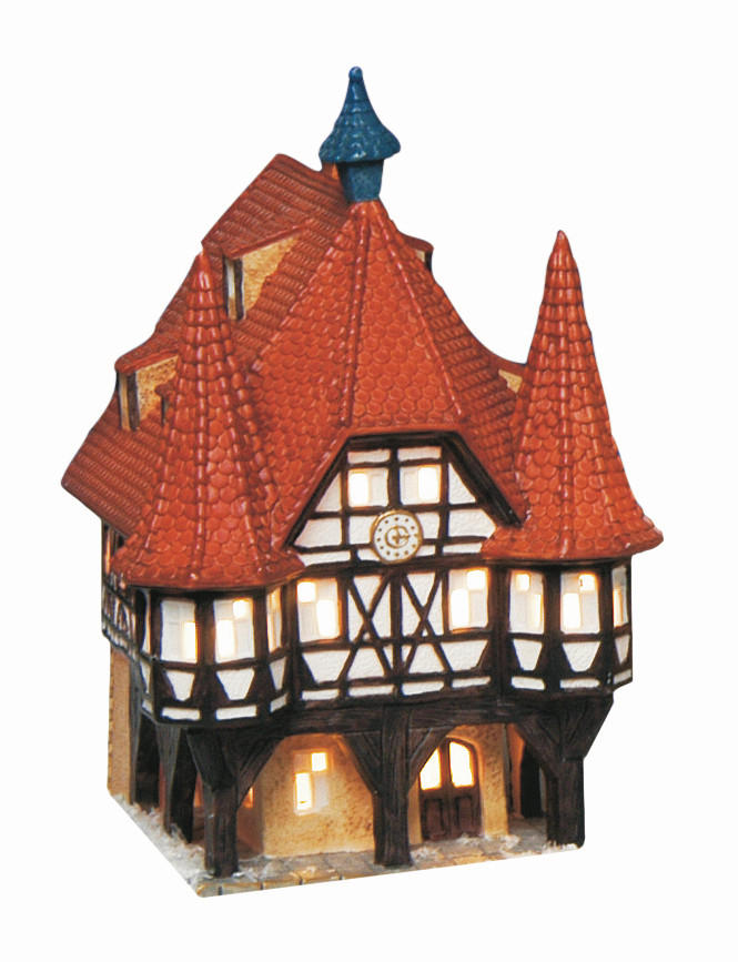 XXXLutz Dekohaus Braun, Rot 14x13x19 cm