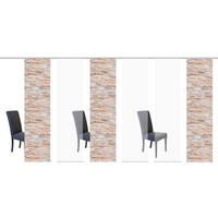 FLÄCHENVORHANG  6 Stück  halbtransparent   60/245 cm  - Naturfarben, Design, Textil (60/245cm)