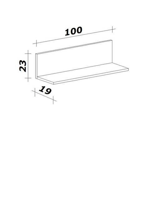 WANDBOARD Platinfarben  - Platinfarben, KONVENTIONELL, Holzwerkstoff (100/22,8/18,6cm) - FlexWell