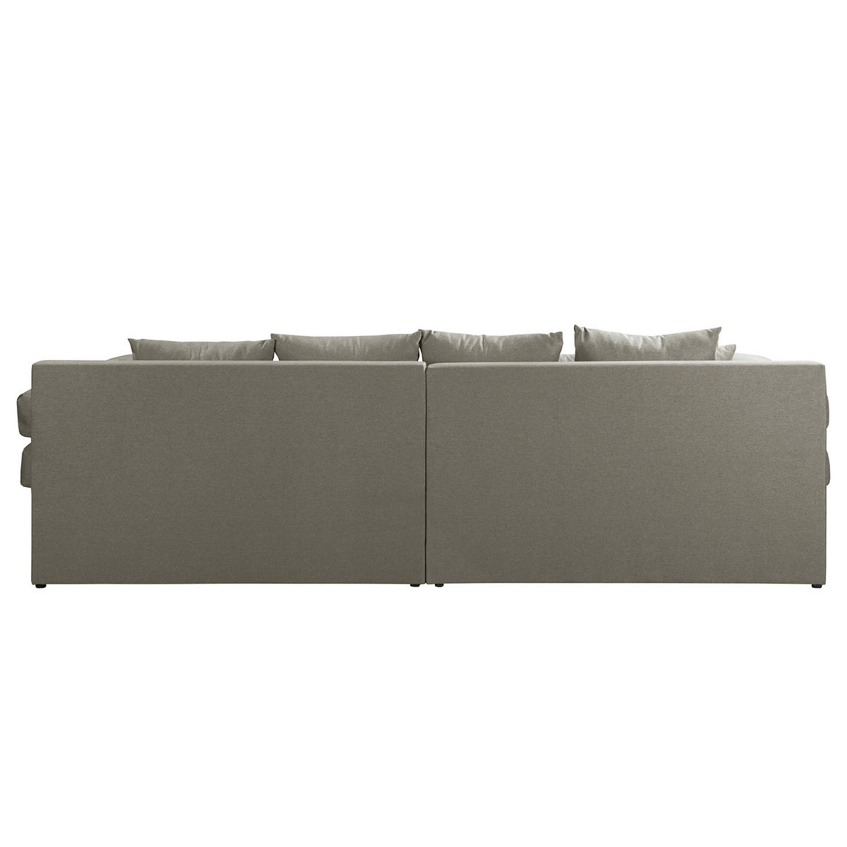 ECKSOFA Naomi in Mikrofaser Taupe Rückenkissen  243/284 cm  - Taupe/Schwarz, Design, Kunststoff/Textil (243/284cm) - P & B