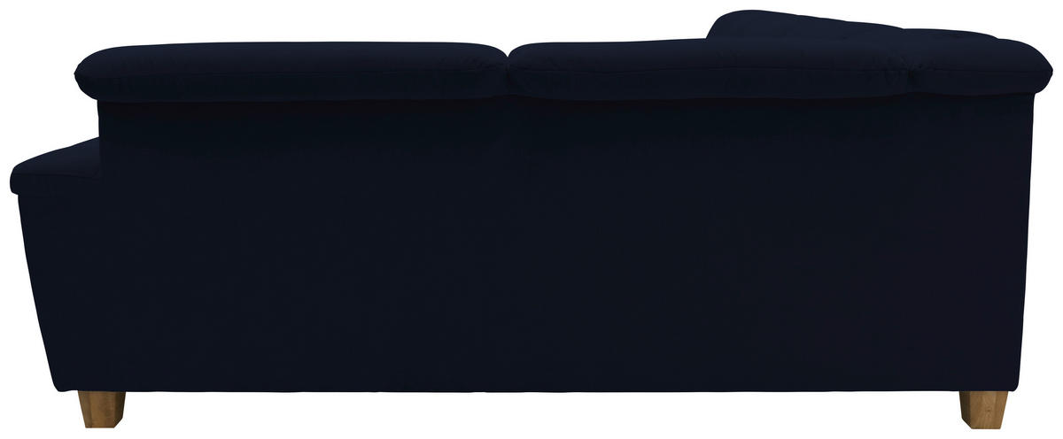 WOHNLANDSCHAFT Dunkelblau Mikrofaser  - Eichefarben/Dunkelblau, KONVENTIONELL, Holz/Textil (170/352/214cm) - MID.YOU