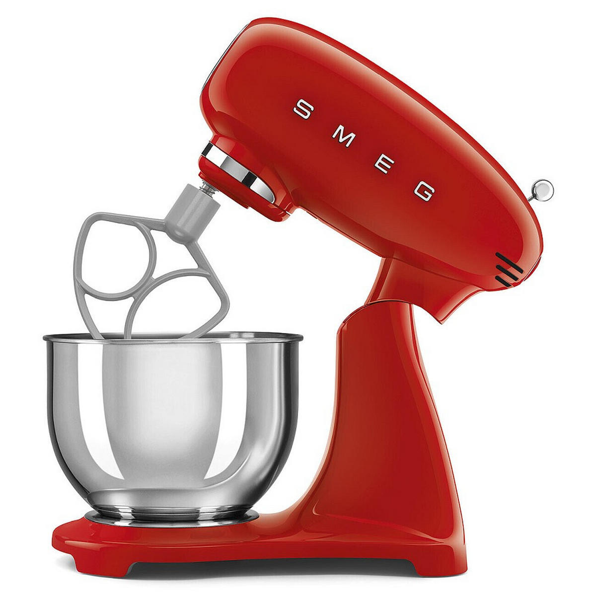 KÜCHENMASCHINE 50´S STYLE SMF05CREU  - Rot/Alufarben, Basics, Metall (40,2/37,8/22,1cm) - SMEG