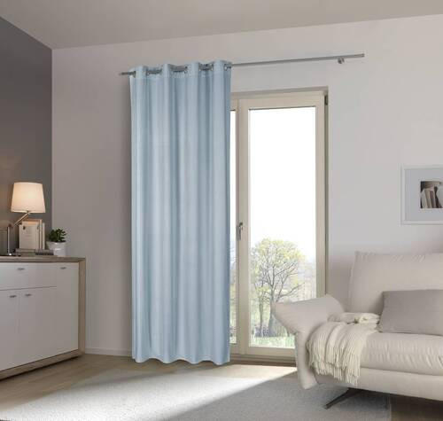 PERDEA CU INELE TIP CAPSĂ obscuritate  - albastru, Konventionell, textil (140/245cm) - Esposa