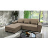 ECKSOFA Taupe Struktur, Bouclé  - Taupe/Schwarz, Design, Kunststoff/Textil (175/270cm) - MID.YOU