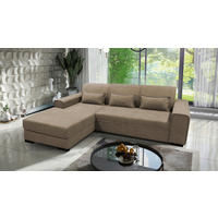 ECKSOFA Taupe Bouclé, Struktur  - Taupe/Schwarz, Design, Kunststoff/Textil (175/270cm) - MID.YOU
