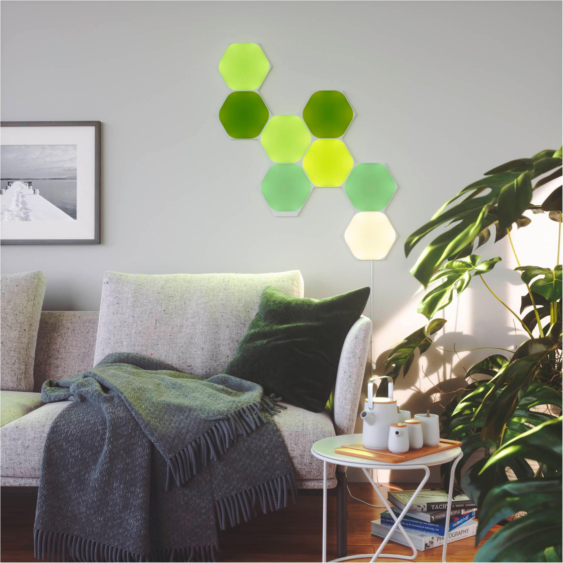 NANOLEAF HEXAGONS 15ER NANOLEAF SHAPES 23/0,6/20 cm   - Weiß, Basics, Kunststoff (23/0,6/20cm)
