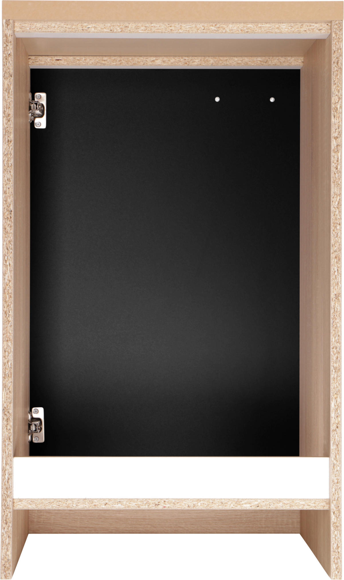 SPÜLENUNTERSCHRANK 50/84,8/60 cm  in Schwarz, Eichefarben  - Eichefarben/Silberfarben, Basics, Holzwerkstoff/Metall (50/84,8/60cm) - Respekta