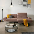 ECKSOFA  in Bouclé Altrosa  280/170-195 cm  - Schwarz/Altrosa, Design, Textil/Metall (280/170-195cm) - Dieter Knoll
