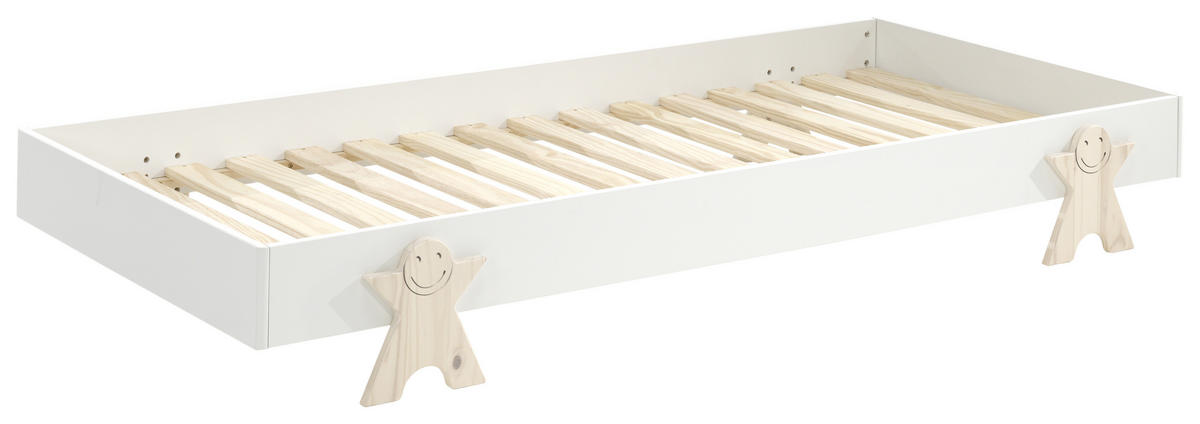 KINDER-/JUNIORBETT 90/200 cm  in Weiß  - Weiß, MODERN, Holz/Holzwerkstoff (90/200cm) - MID.YOU
