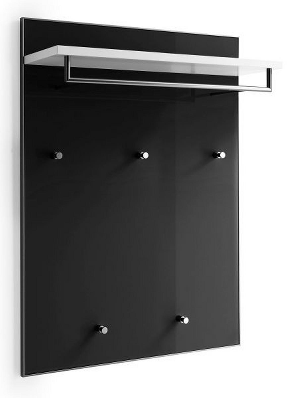 GARDEROBENPANEEL  in 80/109/27 cm  - Weiss/Anthrazit, Design, Glas/Holzwerkstoff (80/109/27cm) - Novel