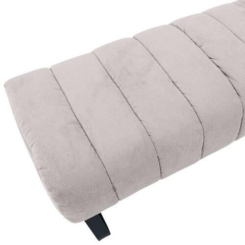 SITZBANK in Textil Hellgrau  - Hellgrau/Schwarz, Design, Textil/Metall (150/52/53cm) - Novel