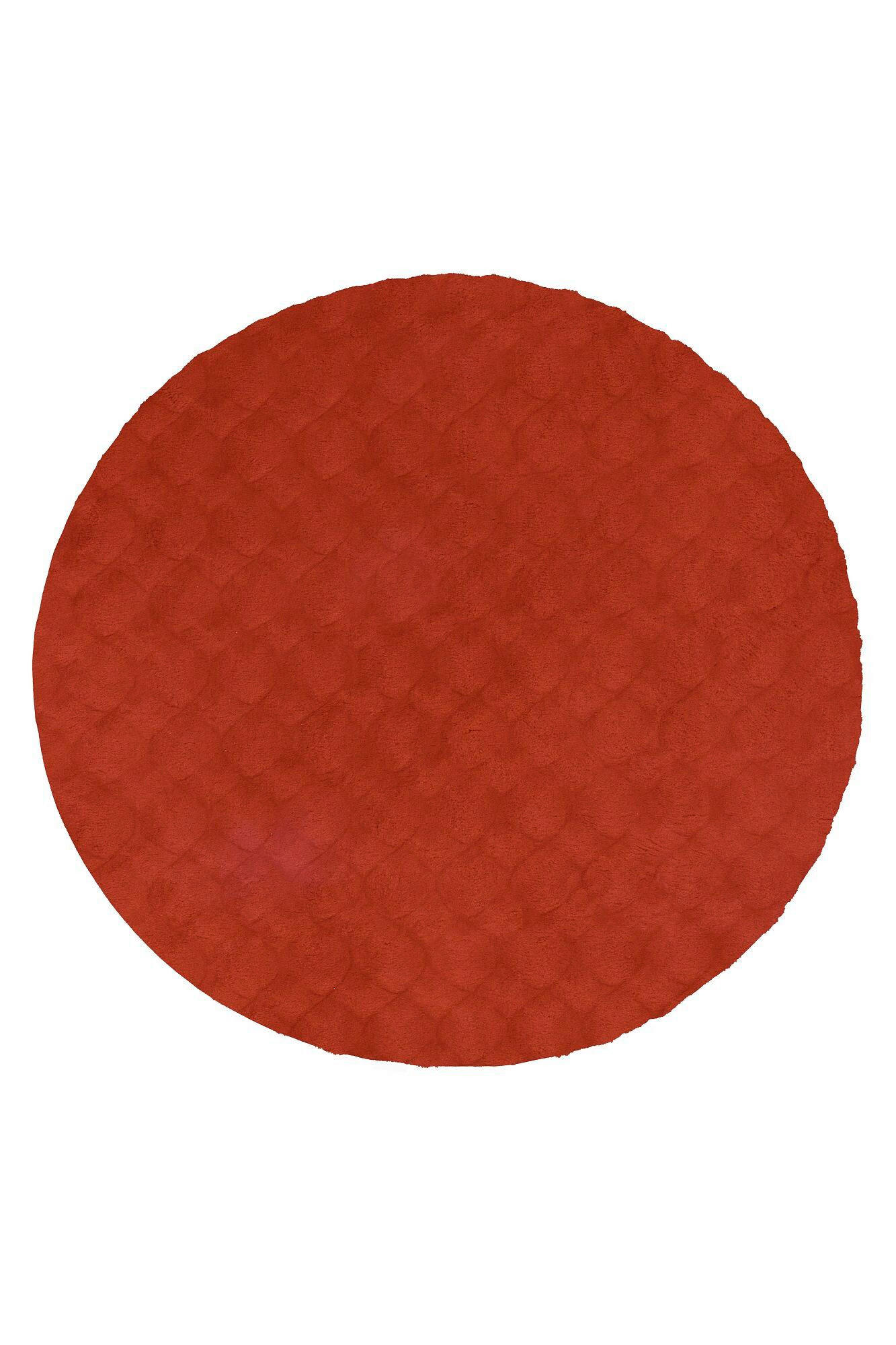 HOCHFLORTEPPICH 120/120 cm Rot rund  - Rot, Basics, Textil (120/120cm) - Kayoom