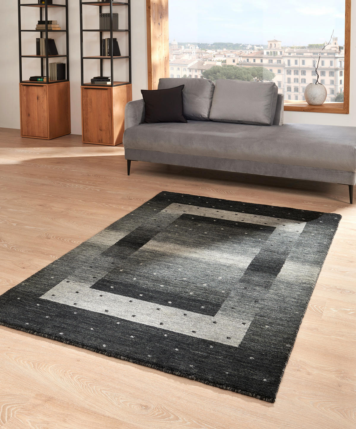 ORIENTTEPPICH 120/180 cm Henry Black Schwarz  - Schwarz, KONVENTIONELL, Textil (120/180cm) - Cazaris