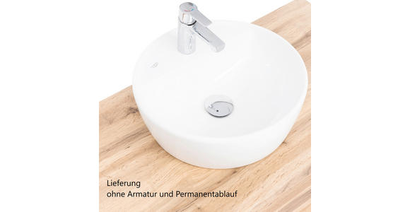 WASCHTISCHKOMBI 121 cm  - Graphitfarben/Weiß, Natur, Keramik/Holzwerkstoff (121cm) - Xora