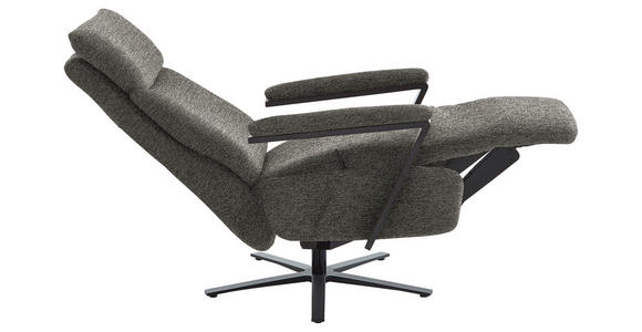 RELAXSESSEL in Textil Graubraun  - Graubraun/Schwarz, Design, Textil/Metall (68/117/85cm) - Cantus