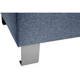 HOCKER in Textil Blau  - Blau/Silberfarben, Design, Textil/Metall (62/41/62cm) - Xora