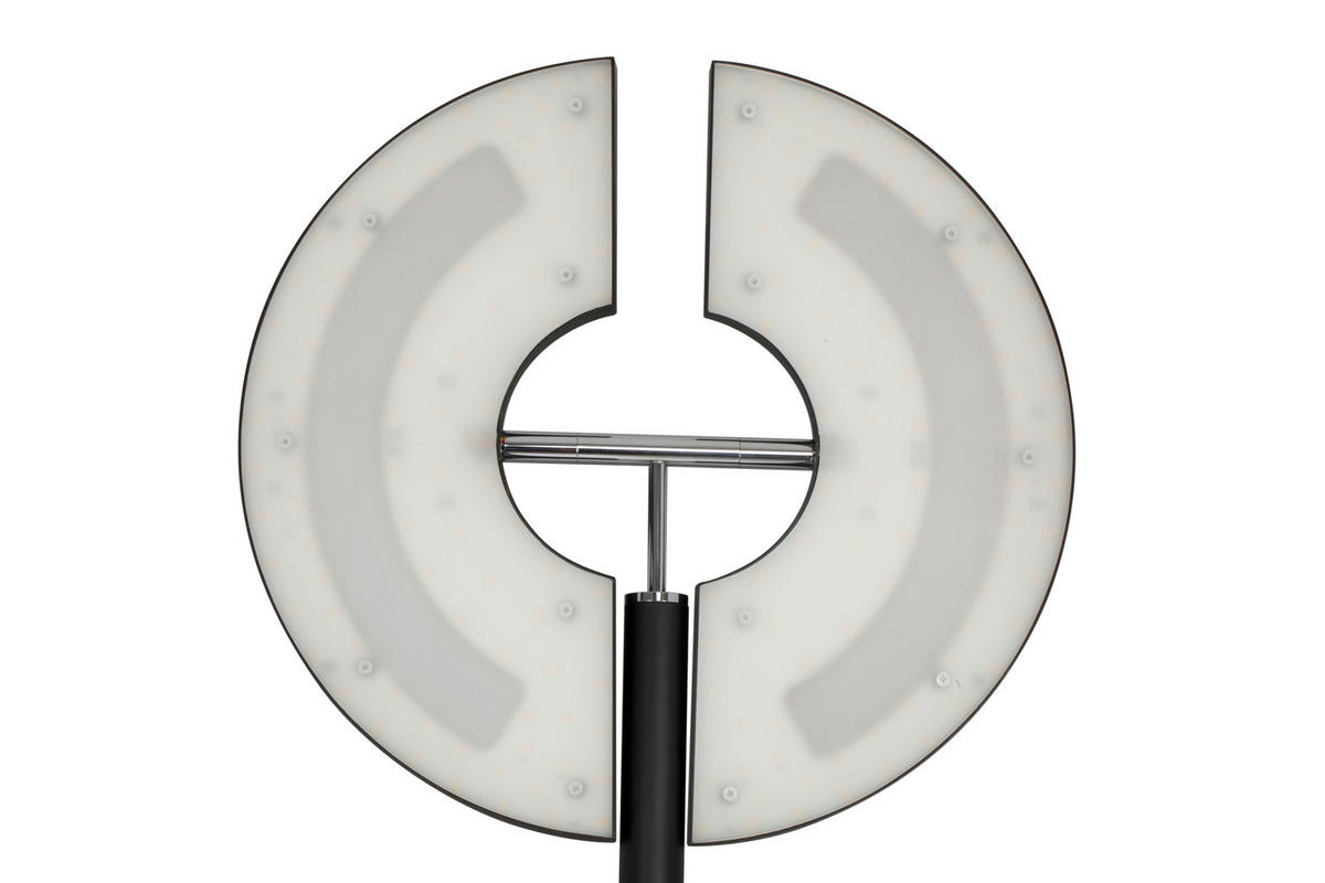 STOJACIA LED LAMPA, 41/39,35/182,80 cm - čierna/prírodná farba, Basics, kov/drevo (41/39,35/182,80cm) - Dieter Knoll