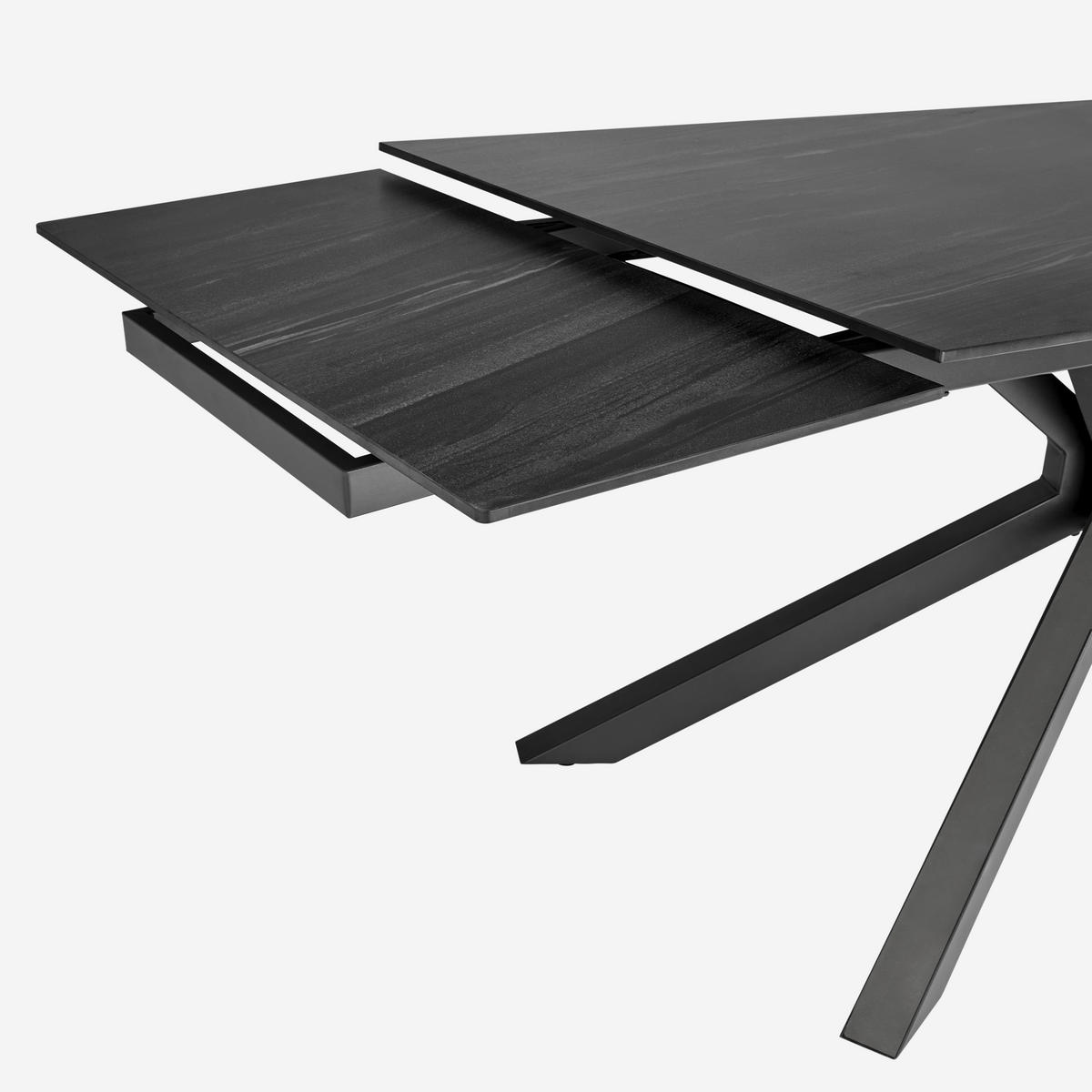 ROZŤAHOVACÍ STÔL, 160-240/75/90 cm - sivá, Konventionell, kov/keramika (160-240/75/90cm) - MID.YOU