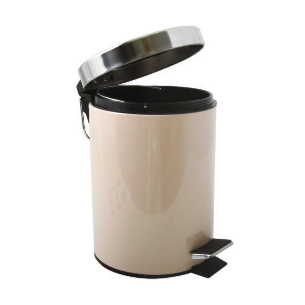 TRETEIMER 3 l  Metall  - Beige/Schwarz, Basics, Kunststoff/Metall (17/25cm) - Spirella