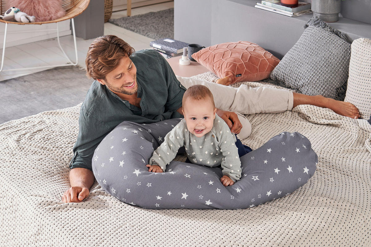 STILLKISSEN 190 cm MUSSELIN   - Salbeigrün/Grün, Basics, Textil (190cm) - Theraline
