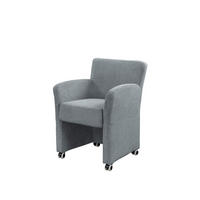 STOLICA S NASLONOM ZA RUKE  tamno siva  drvo, tekstil, drvni materijal      - tamno siva, Moderno, drvni materijal/drvo (65/85/66cm) - Livetastic