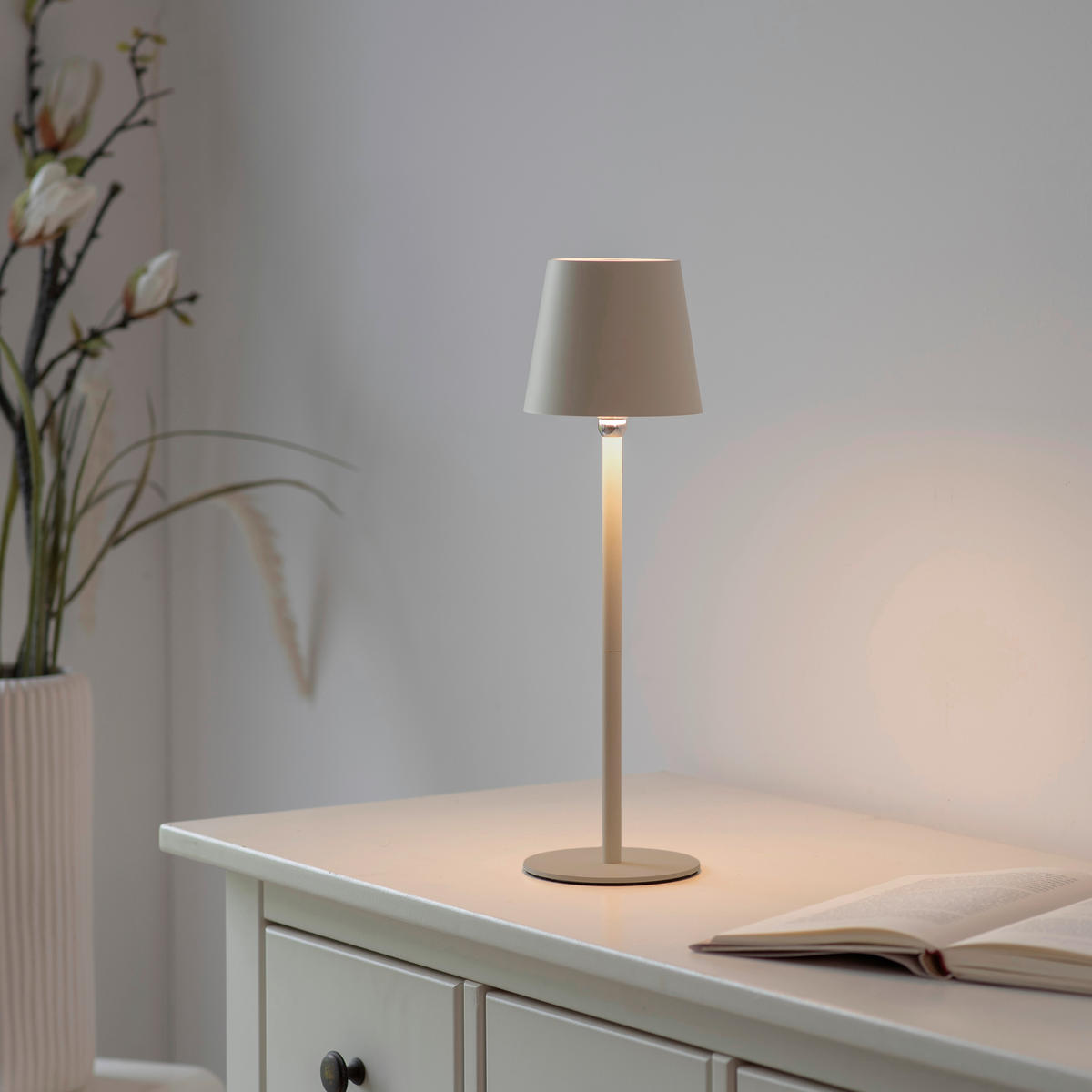 LED-TISCHLEUCHTE Boteria 11/11/37 cm   - Sandfarben, MODERN, Kunststoff/Metall (11/11/37cm)