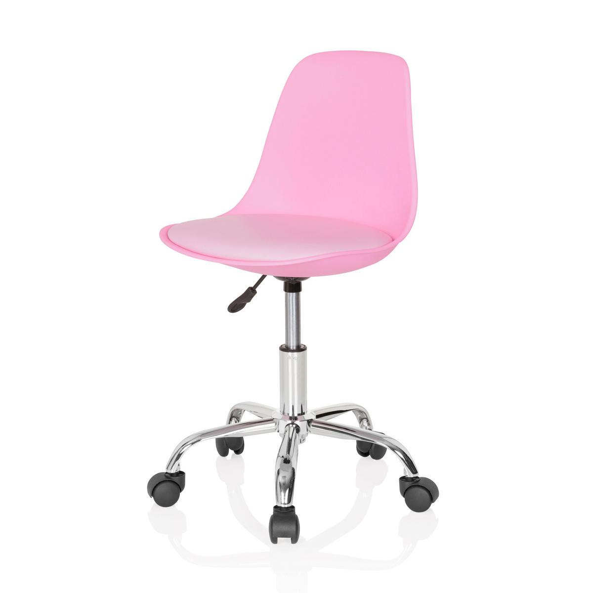 OTOČNÁ ŽIDLE PRO MLÁDEŽ, pink - pink, Basics, textil/plast (40/72-82/44cm) - MID.YOU