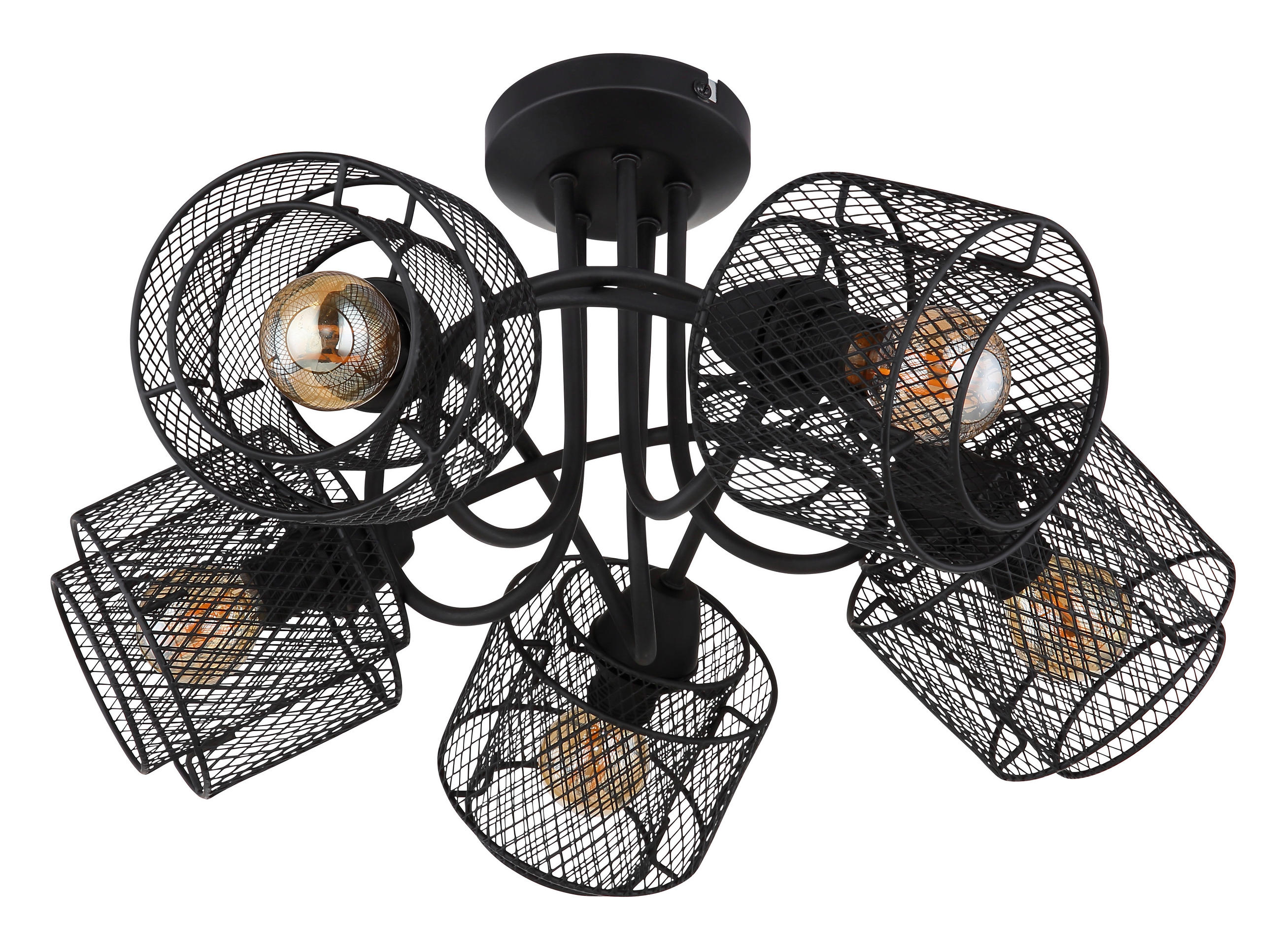 DECKENSTRAHLER 46/27,5 cm   - Schwarz, Design, Metall (46/27,5cm) - Globo