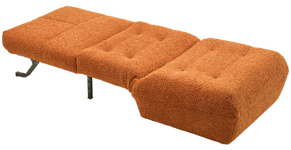 SCHLAFSESSEL Teddystoff Terracotta    - Terracotta/Schwarz, KONVENTIONELL, Kunststoff/Textil (90/85/100cm) - Carryhome