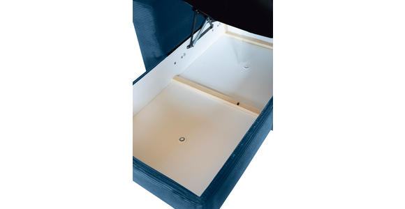 ECKSOFA  in Cord Blau  - Blau/Schwarz, KONVENTIONELL, Textil/Metall (168/258cm) - Carryhome