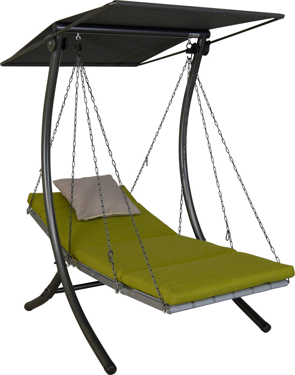 HOLLYWOODSCHAUKEL 100/160/145 cm  - Dunkelgrau/Anthrazit, Basics, Kunststoff/Textil (100/160/145cm) - Boxxx