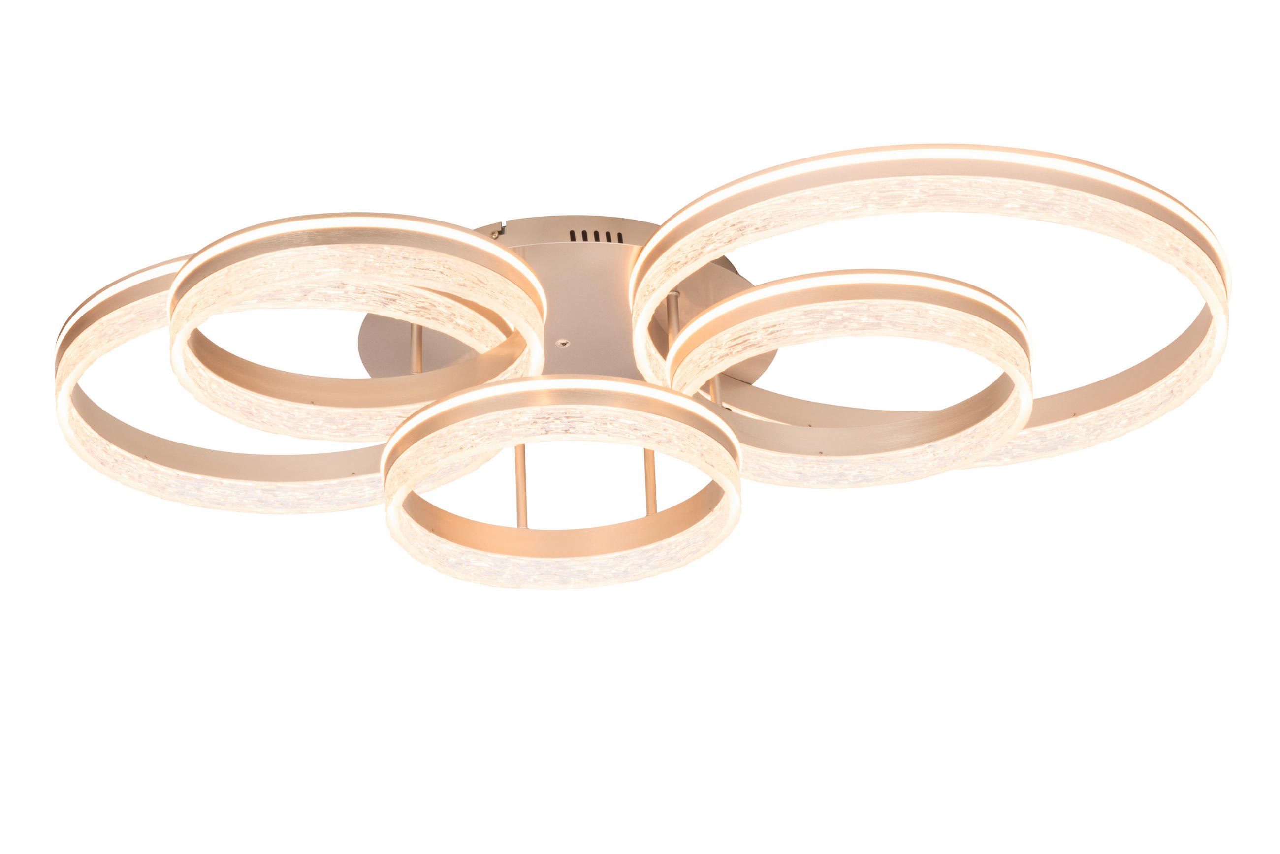 Thumbnail - Novel Led-Deckenleuchte Swansea, Cappuccino, Metall, Kunststoff, Uni,Uni, rund,rund, 56x22x100 cm, RoHS, CE, Farbtempera...