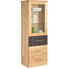 VITRINE in vollmassiv Erle Braun, Erlefarben - Chromfarben/Erlefarben, Natur, Glas/Holz (50/160/41cm) - Linea Natura VITRINE in vollmassiv Erle Braun, Erlefarben - Chromfarben/Erlefarben, Natur, Glas/Holz (50/160/41cm) - Linea Natura