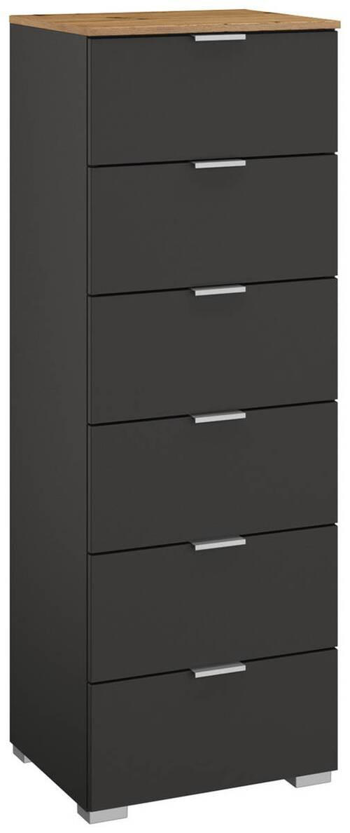 KOMMODE 40/119/42 cm  in Graphitfarben, Eiche Artisan  - Alufarben/Graphitfarben, Trend, Holzwerkstoff/Kunststoff (40/119/42cm) - Stylife