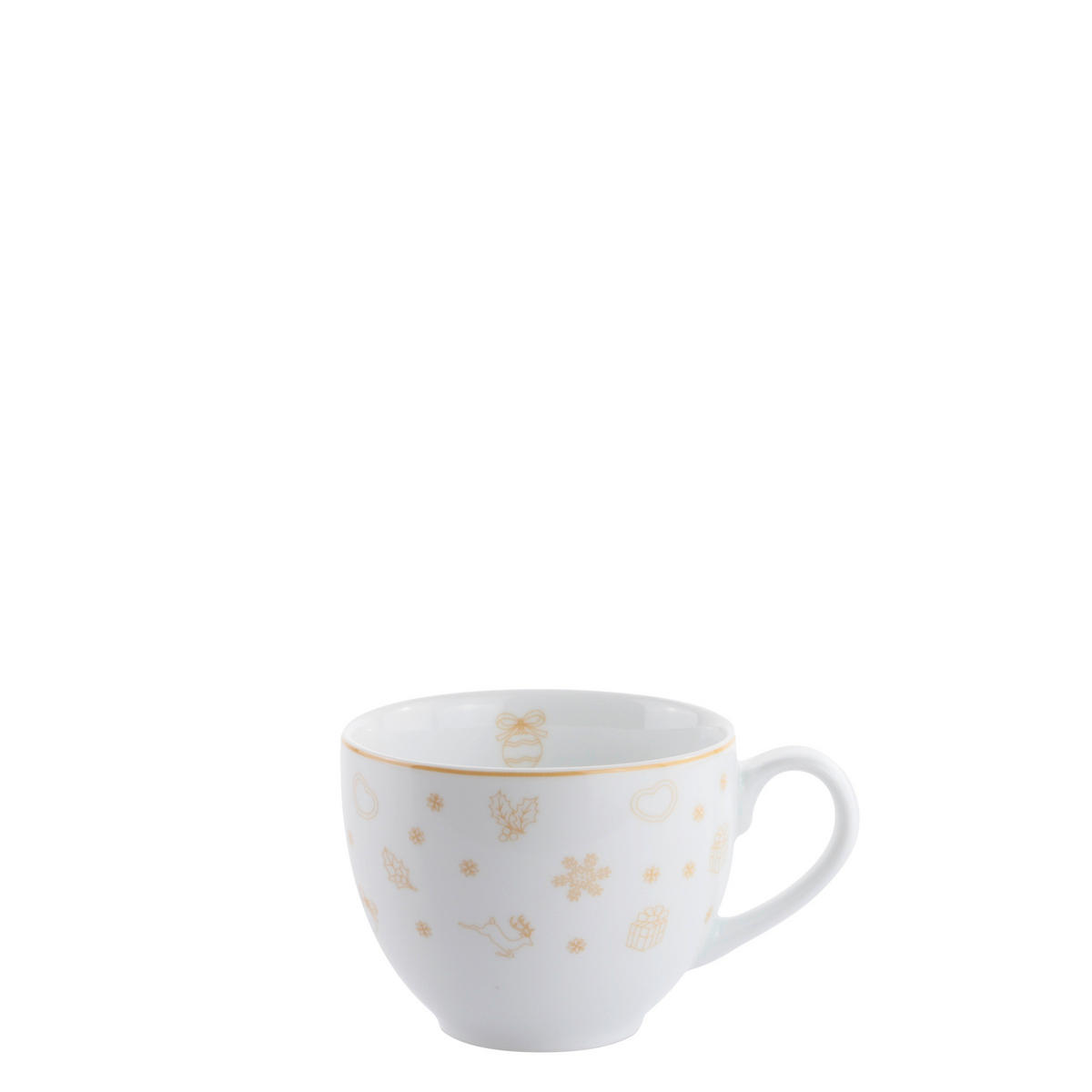KAFFEKOPP CHRISTMAS TOYS   220 ml  - vit, Klassisk, keramik (8,5/6,8cm) - X-Mas