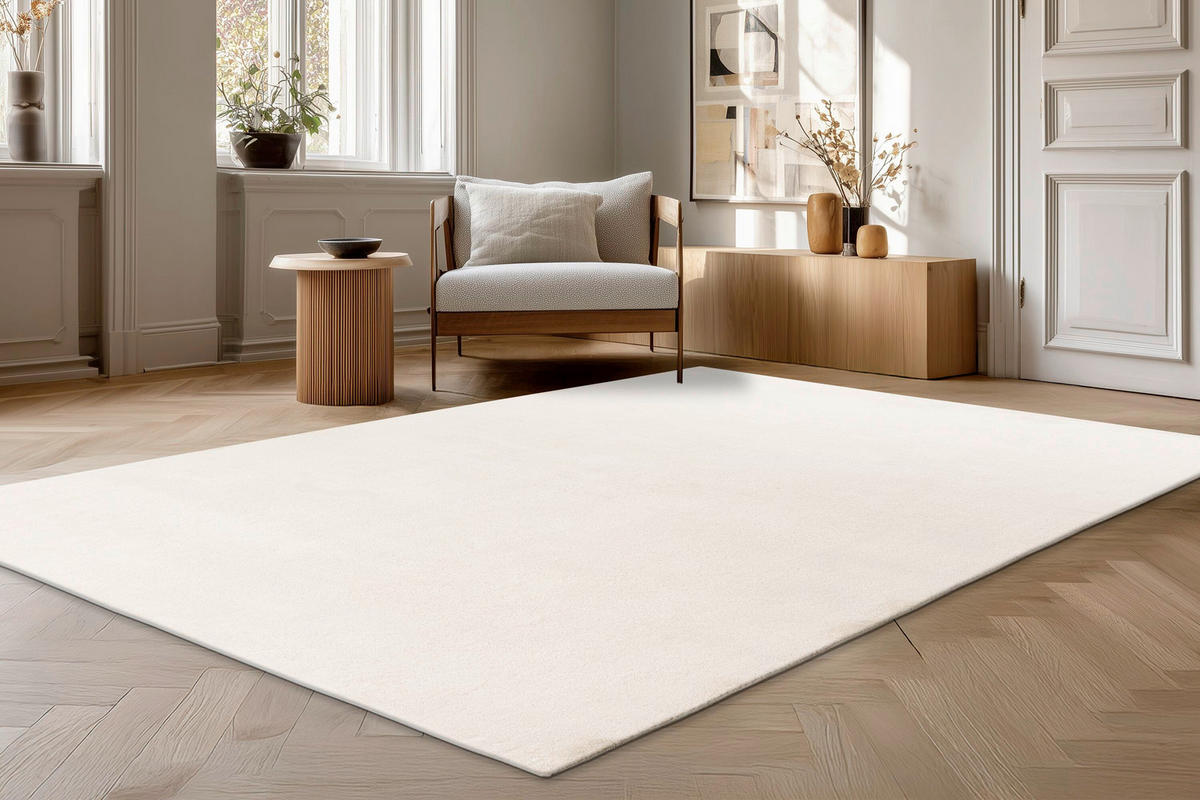 FLACHWEBETEPPICH 80/280 cm Elfenbein rechteckig  - Elfenbein, Basics, Textil (80/280cm) - Kayoom