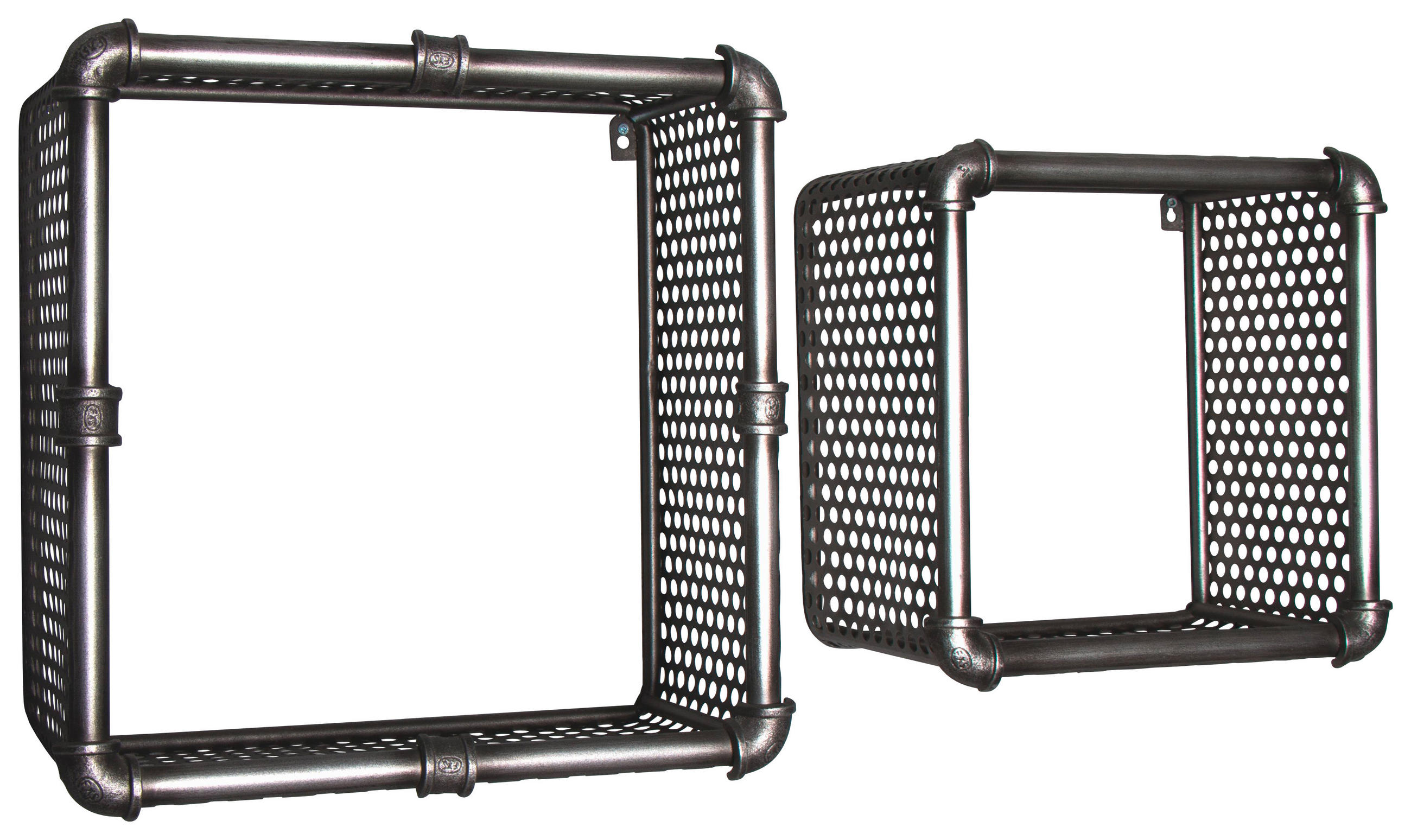 WANDREGALSET 31/39/31/39/19 cm  - Anthrazit, Basics, Metall (31/39/31/39/19cm)