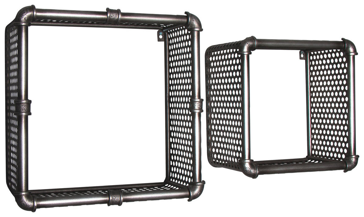 WANDREGALSET 31/39/31/39/19 cm  - Anthrazit, Basics, Metall (31/39/31/39/19cm)