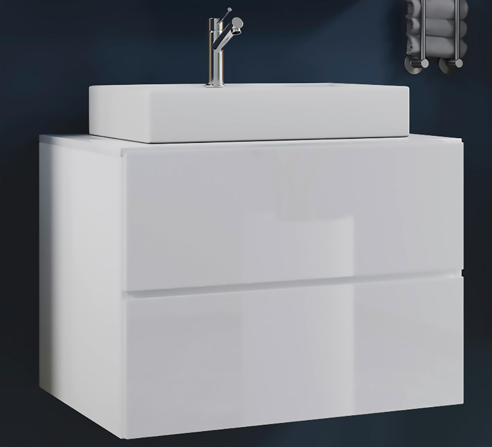 WASCHTISCHKOMBI  - Weiss, Modern, Keramik/Holzwerkstoff (80cm) - MID.YOU