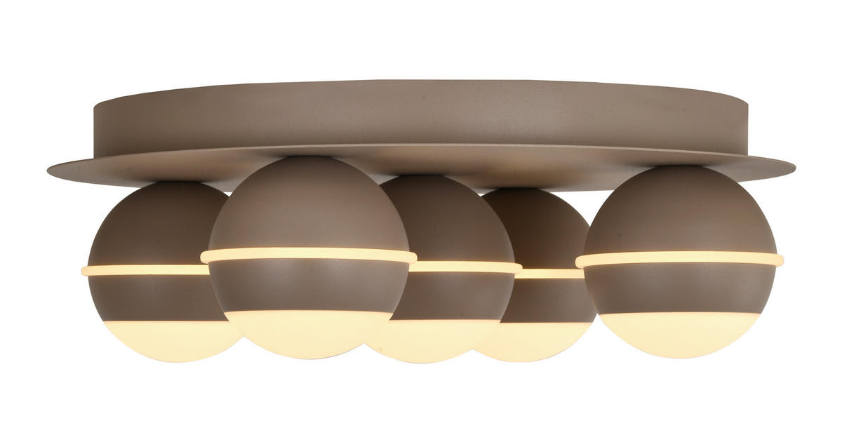 LED-DECKENLEUCHTE Biarritz 40/40/14 cm  - Sandfarben, Design, Kunststoff/Metall (40/40/14cm)