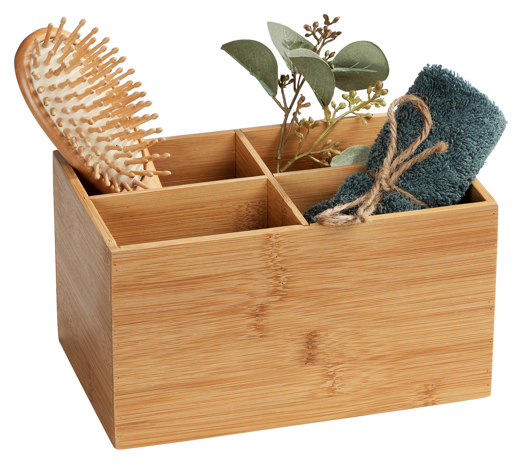 ORGANIZÉR hnědá - hnědá, Basics, dřevo (22/12/14cm)
