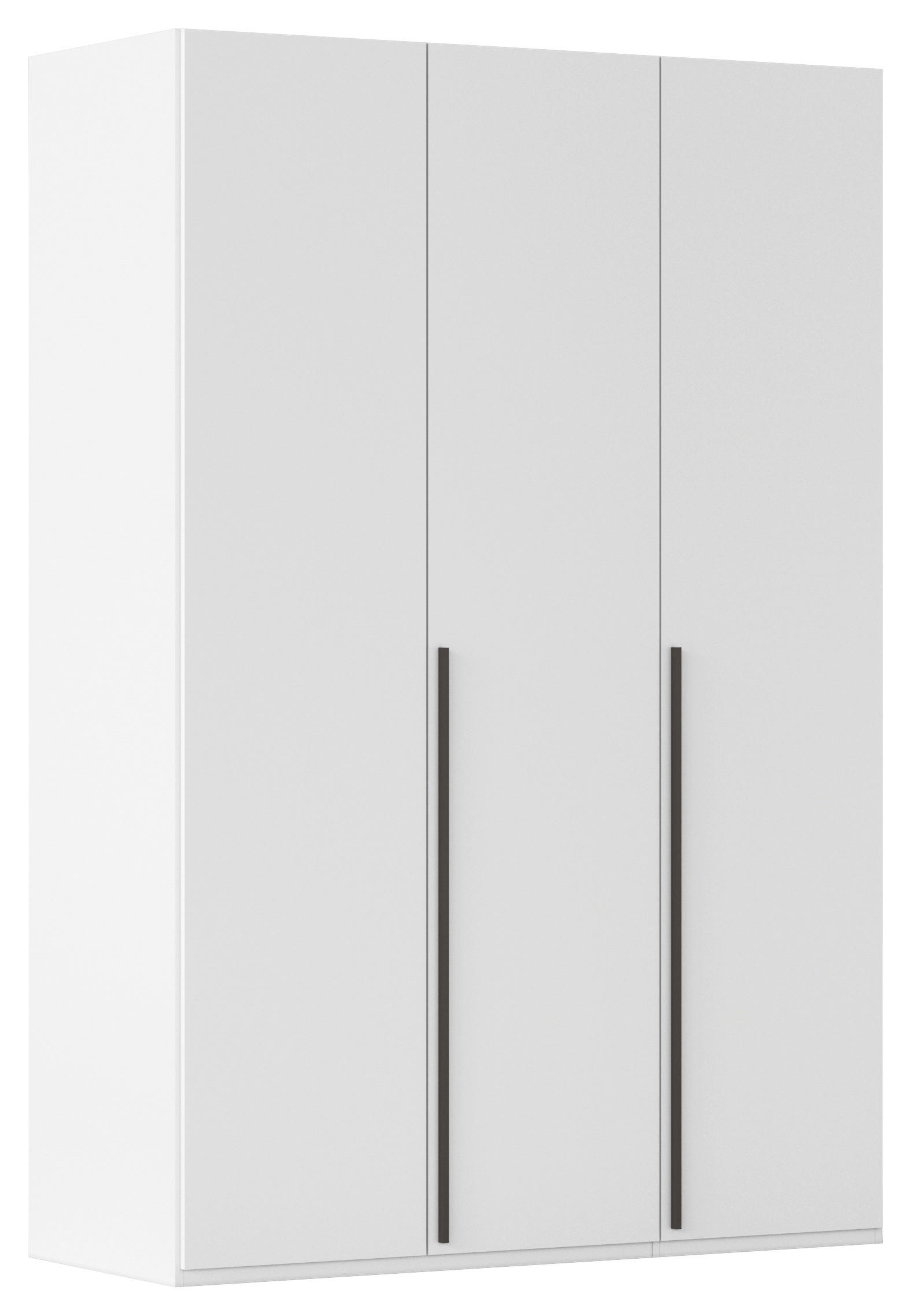 DREHTÜRENSCHRANK 151/223/60 cm 3-türig Weiß  - Graphitfarben/Weiß, Design, Holzwerkstoff/Metall (151/223/60cm) - home24