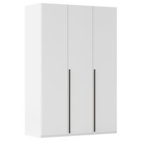 DREHTÜRENSCHRANK 151/223/60 cm 3-türig Weiß  - Graphitfarben/Weiß, Design, Holzwerkstoff/Metall (151/223/60cm) - home24