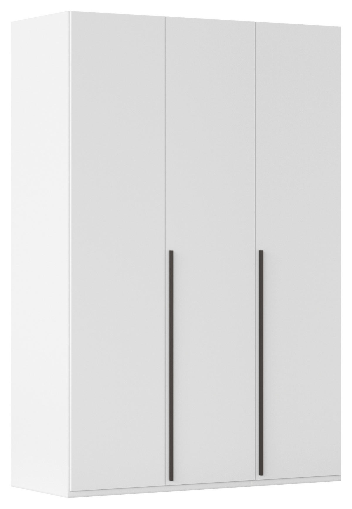 DREHTÜRENSCHRANK 151/223/60 cm 3-türig Weiß  - Graphitfarben/Weiß, Design, Holzwerkstoff/Metall (151/223/60cm) - home24