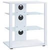 TV-RACK - Weiss/Schwarz, Basics, Holzwerkstoff/Kunststoff (60/70/41cm) - MID.YOU