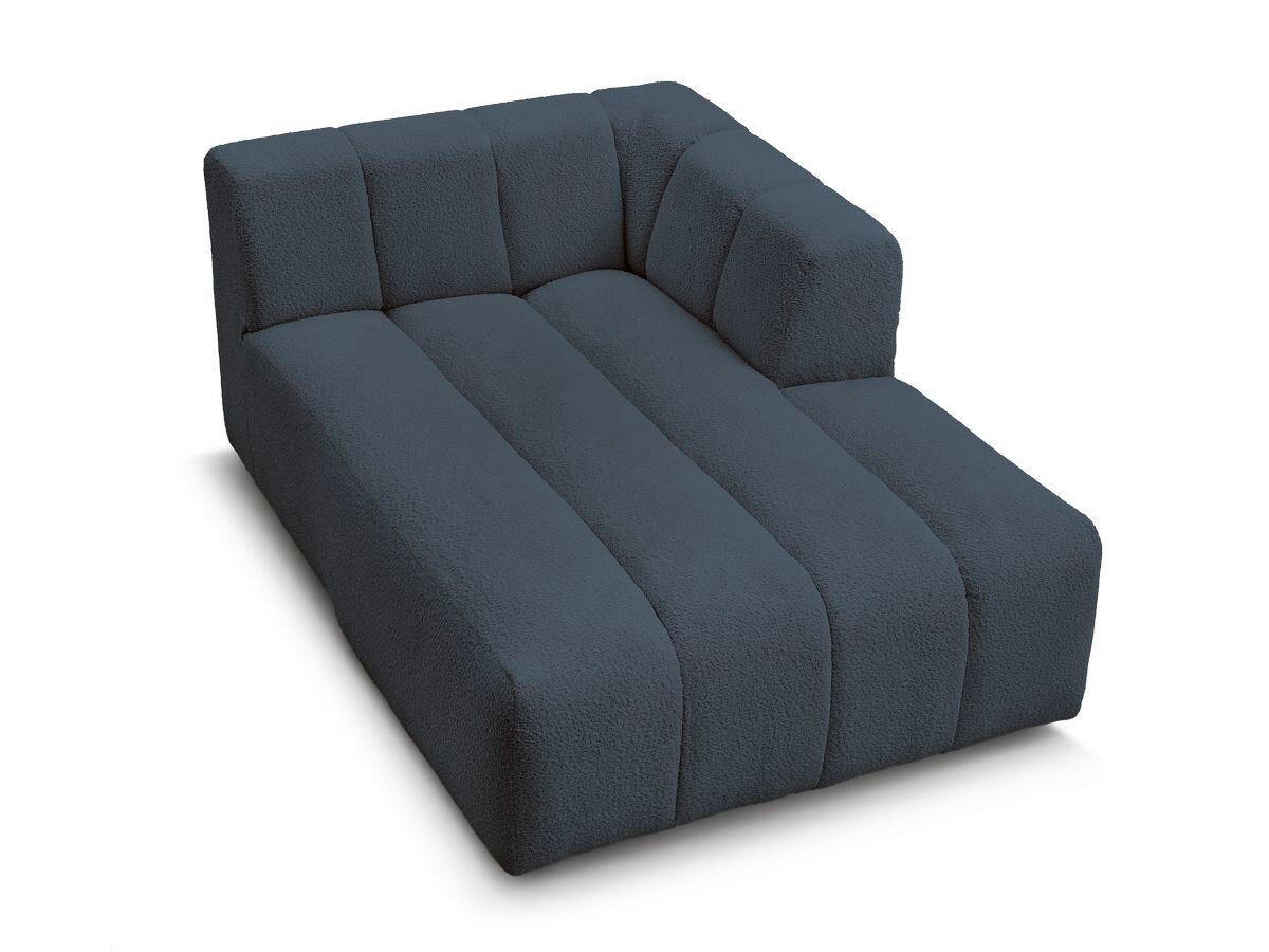 SOFAELEMENT ANNECY Bouclé Dunkelblau  - Schwarz/Dunkelblau, MODERN, Kunststoff/Textil (120/72/170cm)