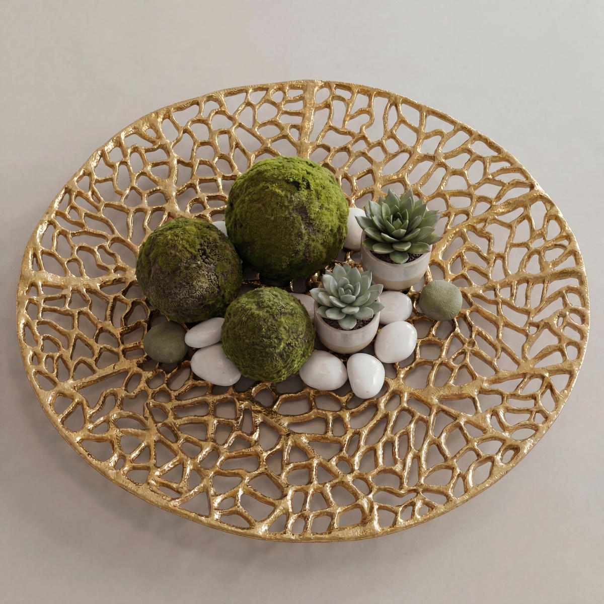 DEKOSCHALE - Goldfarben, Design, Metall (44/4/44cm) - Livetastic