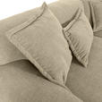 ECKSOFA Beige Flachgewebe  - Beige/Schwarz, KONVENTIONELL, Kunststoff/Textil (274/174cm) - Carryhome