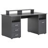 SCHREIBTISCH 150/70/70 cm  in Anthrazit  - Anthrazit/Silberfarben, MODERN, Holzwerkstoff/Kunststoff (150/70/70cm) - MID.YOU