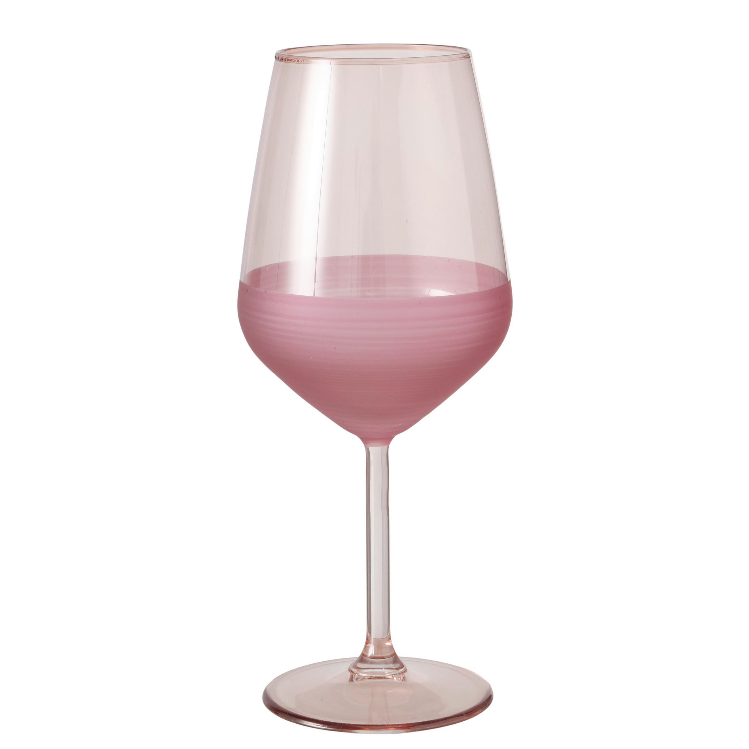 BOROSPOHÁR - világos rózsaszín, Design, üveg (9/22cm)